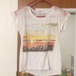 white sunrise tee